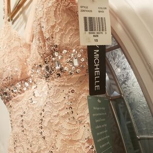 NWT My Michelle Prom Dress Formal Blush 15